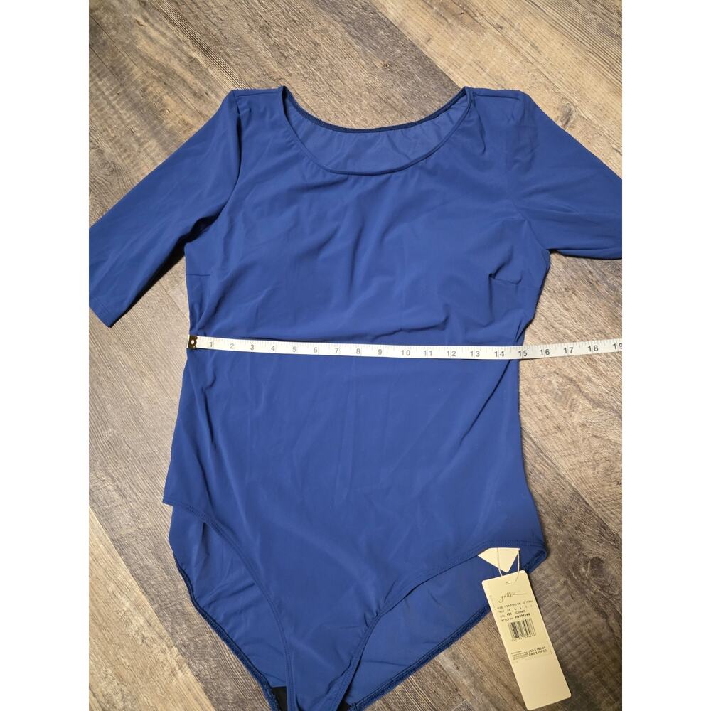 Gottex One Piece Swimsuit Bodysuit Cobalt Blue Size L NWT MSRP $150 - Picture 3 of 6